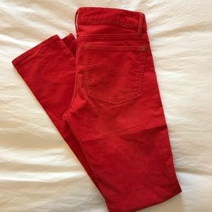 Gap corduroy red skinny jeans